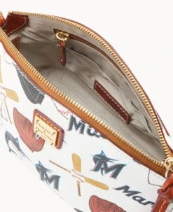 MLB Marlins Suki Crossbody Med Wristlet MARLINS -Dooney & Bourke M1696G QUMWPATNMRLN ALT2 1