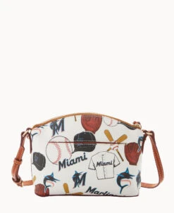 MLB Marlins Suki Crossbody Med Wristlet MARLINS -Dooney & Bourke M1696G QUMWPATNMRLN ALT3