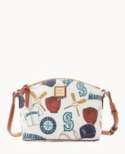 MLB Mariners Suki Crossbody Med Wristlet MARINERS 19 MLB Mariners Suki Crossbody Med Wristlet MARINERS -Dooney & Bourke M1696G QUMWPATNMRNR 1