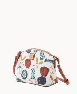 MLB Mariners Suki Crossbody Med Wristlet MARINERS 20 MLB Mariners Suki Crossbody Med Wristlet MARINERS -Dooney & Bourke M1696G QUMWPATNMRNR ALT1 1
