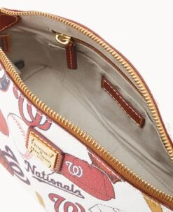 MLB Nationals Suki Crossbody Med Wristlet NATIONALS -Dooney & Bourke M1696G QUMWPATNNTNL ALT2 1