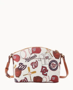 MLB Nationals Suki Crossbody Med Wristlet NATIONALS -Dooney & Bourke M1696G QUMWPATNNTNL ALT3