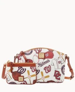 MLB Nationals Suki Crossbody Med Wristlet NATIONALS -Dooney & Bourke M1696G QUMWPATNNTNL ALT4 1