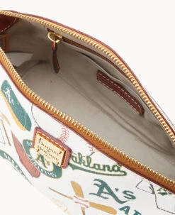 MLB Oakland A's Suki Crossbody Med Wristlet ATHLETICS -Dooney & Bourke M1696G QUMWPATNOAKA ALT2