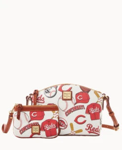 MLB Reds Suki Crossbody Med Wristlet REDS -Dooney & Bourke M1696G QUMWPATNREDS 2