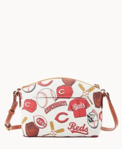 MLB Reds Suki Crossbody Med Wristlet REDS -Dooney & Bourke M1696G QUMWPATNREDS ALT3