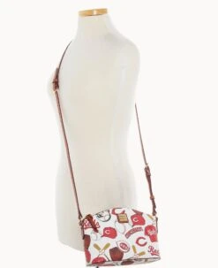 MLB Reds Suki Crossbody Med Wristlet REDS -Dooney & Bourke M1696G QUMWPATNREDS ALT4 1