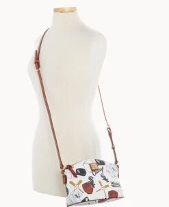 MLB White Sox Suki Crossbody Med Wristlet WHITE SOX 18 MLB White Sox Suki Crossbody Med Wristlet WHITE SOX -Dooney & Bourke M1696G QUMWPATNWHSX ALT5