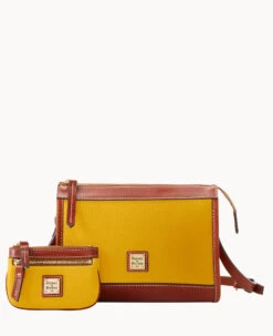 Pebble Grain Zip Crossbody With Small Coin Case Elephant -Dooney & Bourke M1746G P1MTPATN