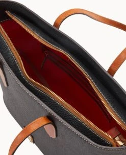 Pebble Grain Tote With Medium Wristlet Black -Dooney & Bourke M2320G P1BLPATN ALT2 1