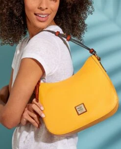 Pebble Grain Small Kiley Hobo Bone -Dooney & Bourke R1690 ILD lifestyle 1