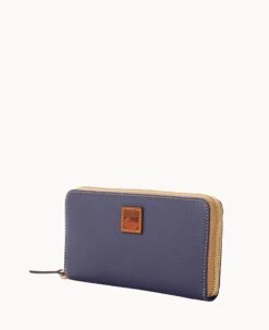Pebble Grain Large Zip Around Wristlet Midnight Blue -Dooney & Bourke W0126G 9PMDPAKR ALT1 1