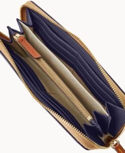 Pebble Grain Large Zip Around Wristlet Midnight Blue -Dooney & Bourke W0126G 9PMDPAKR ALT2 1