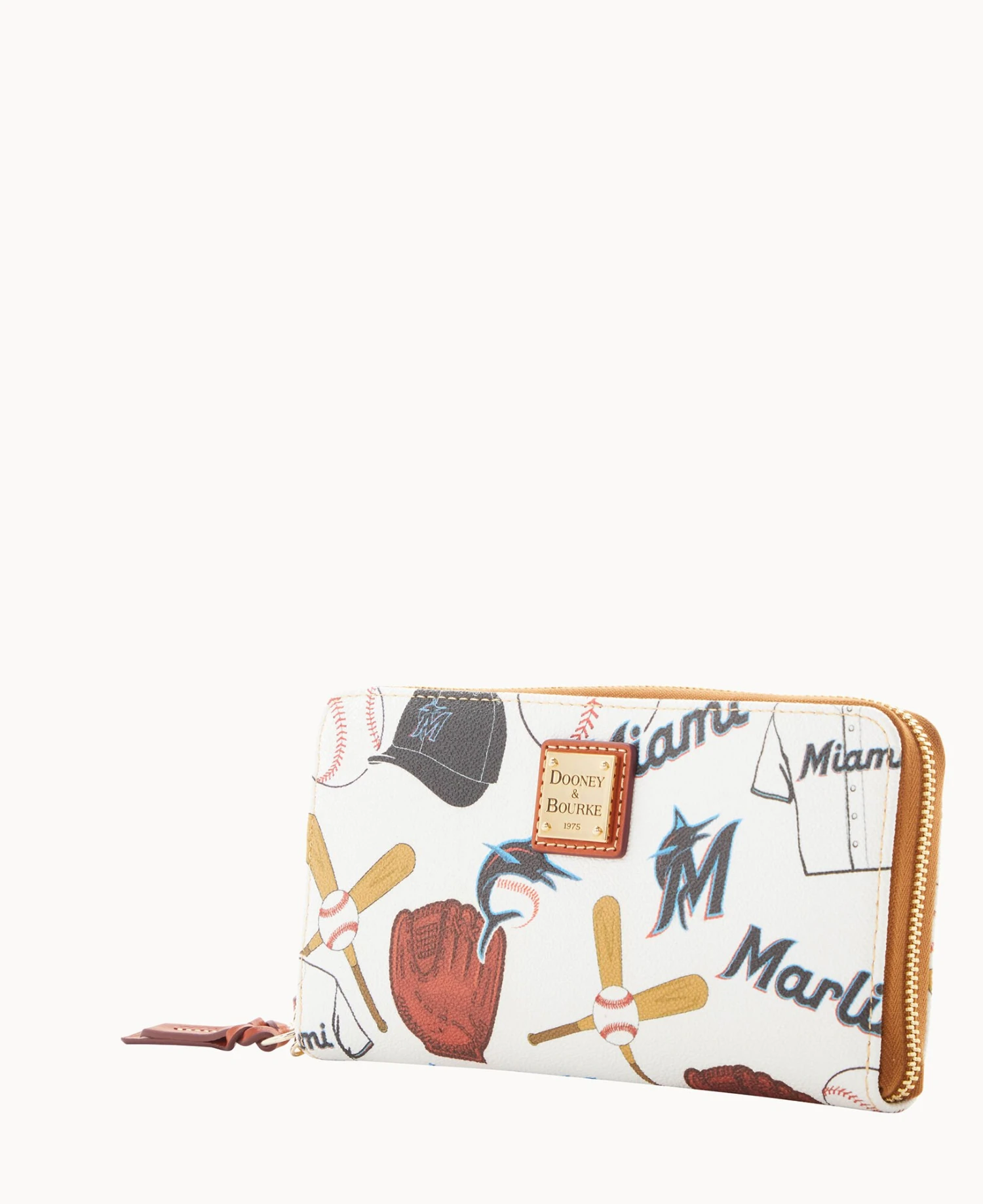 MLB Marlins Large Zip Around Wristlet MARLINS 5 MLB Marlins Large Zip Around Wristlet MARLINS - Image 5