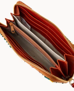 MLB Athletics Large Zip Around Wristlet ATHLETICS -Dooney & Bourke W0126G QUMWPATNOAKA ALT2