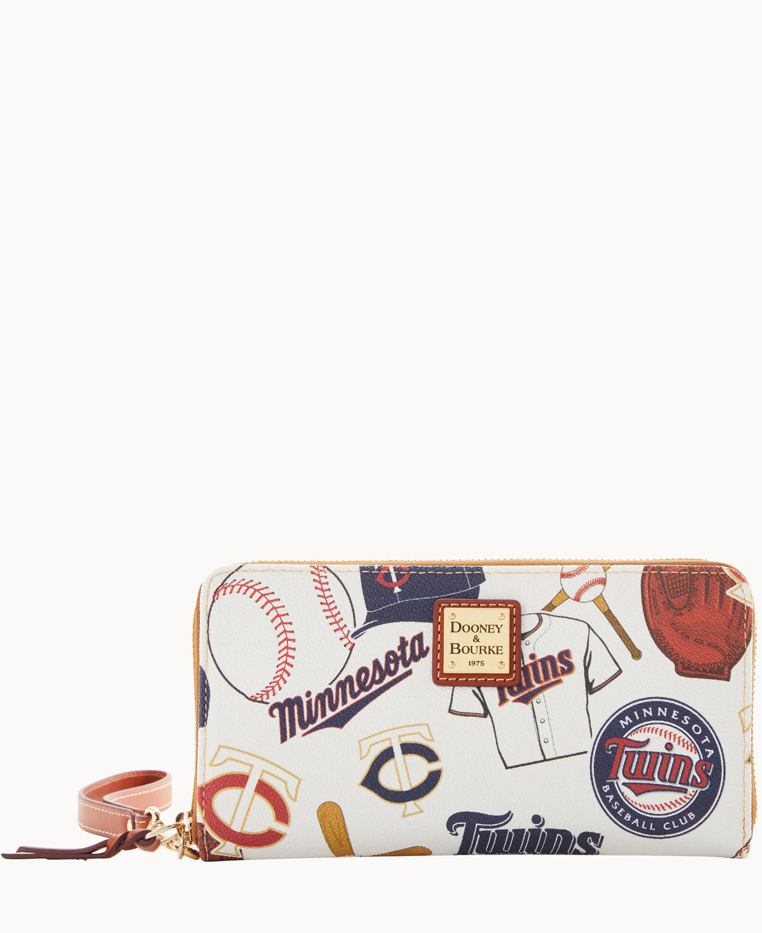 MLB Twins Large Zip Around Wristlet TWINS 1 MLB Twins Large Zip Around Wristlet TWINS