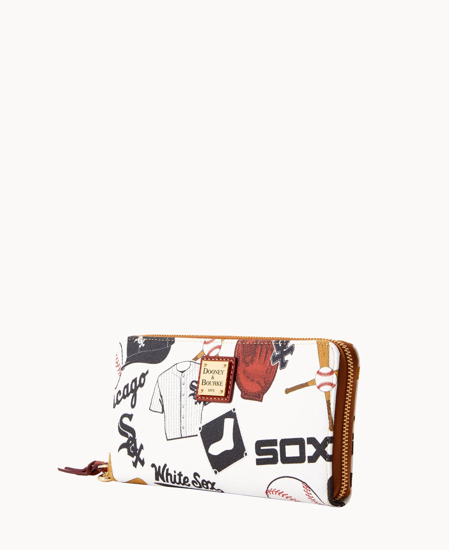 MLB White Sox Large Zip Around Wristlet WHITE SOX 5 MLB White Sox Large Zip Around Wristlet WHITE SOX - Image 5