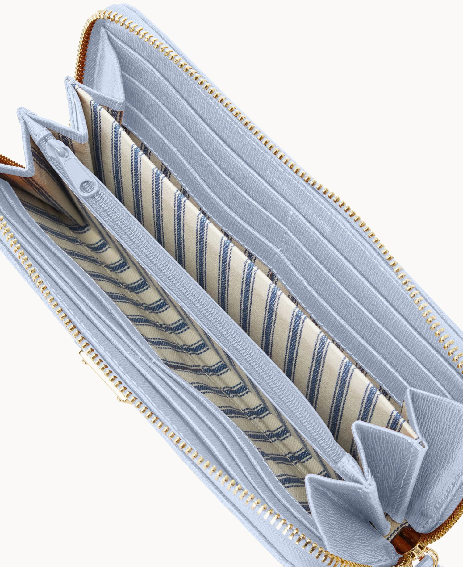 Saffiano Large Zip Around Wristlet Glacier Blue 9 Saffiano Large Zip Around Wristlet Glacier Blue - Image 9