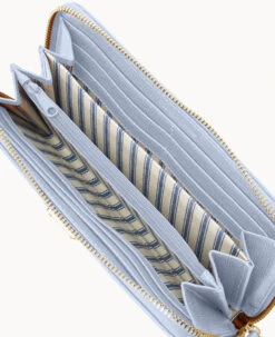 Saffiano Large Zip Around Wristlet Glacier Blue 23 Saffiano Large Zip Around Wristlet Glacier Blue -Dooney & Bourke W0126G SI3FSI3F0002 ALT2