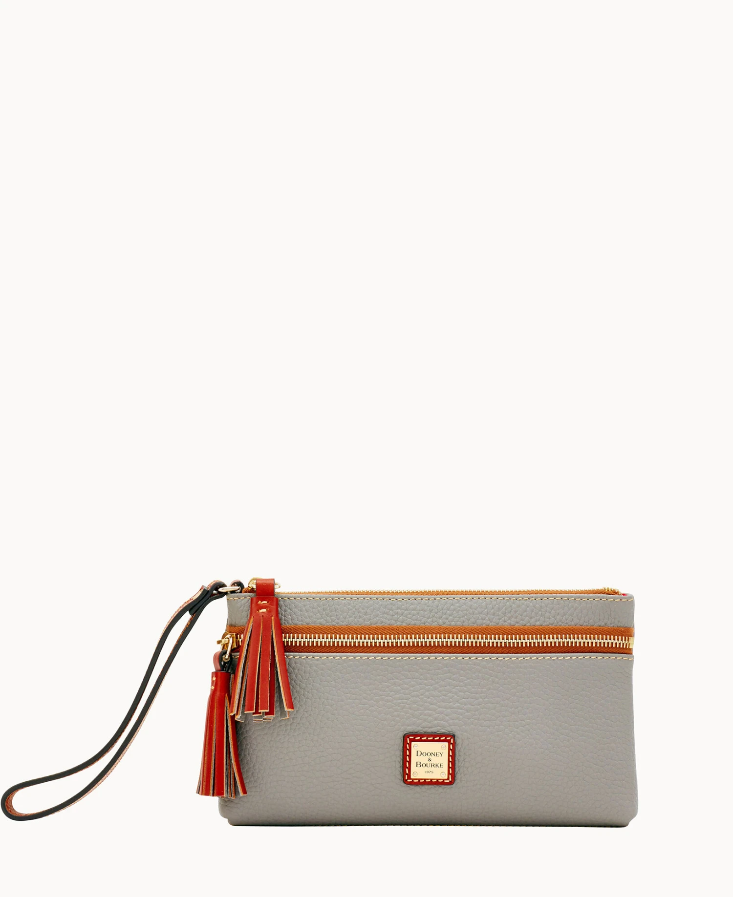 Pebble Grain Double Zip Wristlet Wine 19 Pebble Grain Double Zip Wristlet Wine - Image 19