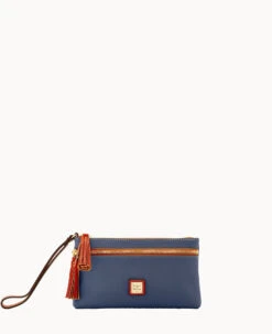 Pebble Grain Double Zip Wristlet Wine 39 Pebble Grain Double Zip Wristlet Wine -Dooney & Bourke W0174G AWXQPATN