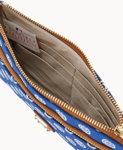 MLB Cubs Double Zip Wristlet Chicago Cubs -Dooney & Bourke W0174G MJBUPATNCUBS ALT2 1