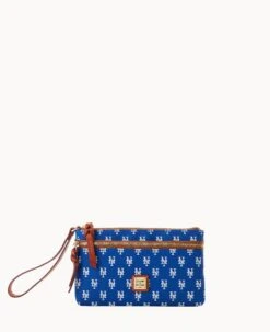 MLB Mets Double Zip Wristlet New York Mets -Dooney & Bourke W0174G MJBUPATNMETS 1