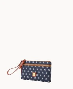 MLB Yankees Double Zip Wristlet New York Yankees -Dooney & Bourke W0174G MJNVPATNYANK ALT1 1