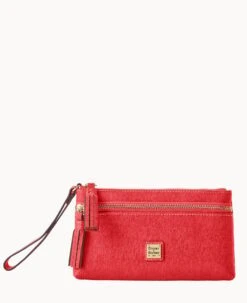 Saffiano Double Zip Wristlet Tomato -Dooney & Bourke W0174G SITOSITO 1