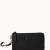 Florentine Folded Zip Wristlet Black Black