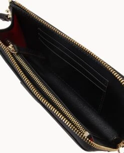 Florentine Folded Zip Wristlet Black Black -Dooney & Bourke W0177D SCBLSCBL ALT2 1