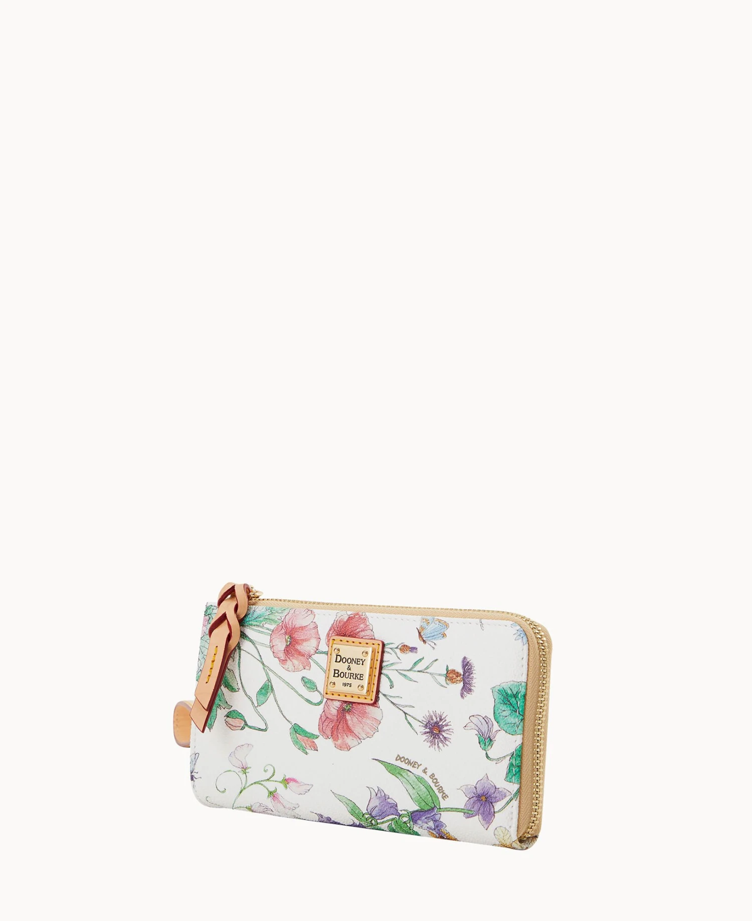 Botanical Collection Folded Zip Wristlet White 5 Botanical Collection Folded Zip Wristlet White - Image 5