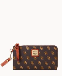 Gretta Folded Zip Wristlet Bone -Dooney & Bourke W0177G NGBMPATN