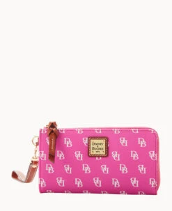 Gretta Folded Zip Wristlet Bone -Dooney & Bourke W0177G NGFHPATN