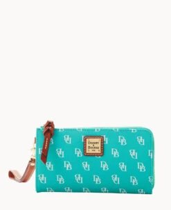 Gretta Folded Zip Wristlet Bone -Dooney & Bourke W0177G NGSEPATN