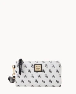 Gretta Folded Zip Wristlet Bone -Dooney & Bourke W0177G NGWHPABL