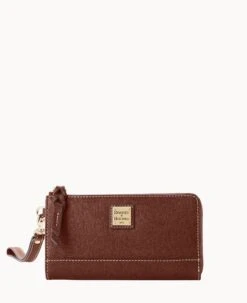 Saffiano Folded Zip Wristlet Black -Dooney & Bourke W0177G SIARSIAR