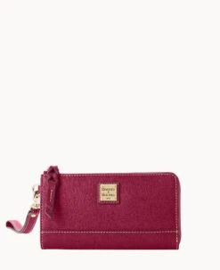 Saffiano Folded Zip Wristlet Black -Dooney & Bourke W0177G SICBSICB