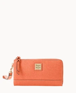 Saffiano Folded Zip Wristlet Black -Dooney & Bourke W0177G SICRSICR