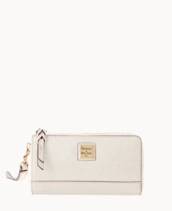 Saffiano Folded Zip Wristlet Black -Dooney & Bourke W0177G SIECSIEC