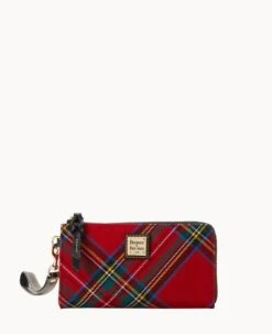 Tartan Folded Zip Wristlet Red 18 Tartan Folded Zip Wristlet Red -Dooney & Bourke W0177G TTRDPABL 2