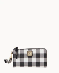 Tucker Folded Zip Wristlet Black
