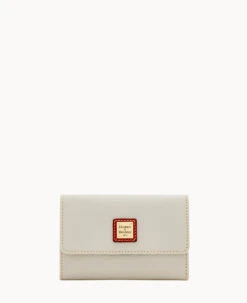 Pebble Grain Flap Wallet Plum Wine -Dooney & Bourke W0195G AWECPATN