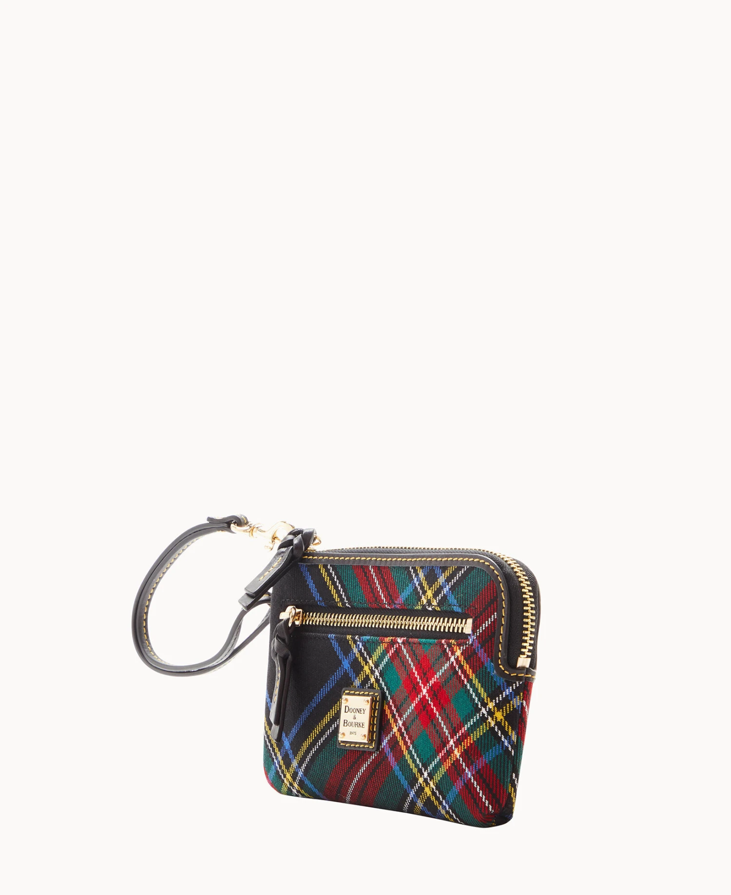 Tartan Zip Around Wristlet Black 2 Tartan Zip Around Wristlet Black - Image 2