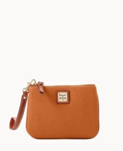 Pebble Grain Stadium Wristlet French Caramel 28 Pebble Grain Stadium Wristlet French Caramel -Dooney & Bourke W0279G AWFCPATNLING 2