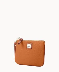 Pebble Grain Stadium Wristlet French Caramel 22 Pebble Grain Stadium Wristlet French Caramel -Dooney & Bourke W0279G AWFCPATNLING ALT1 1