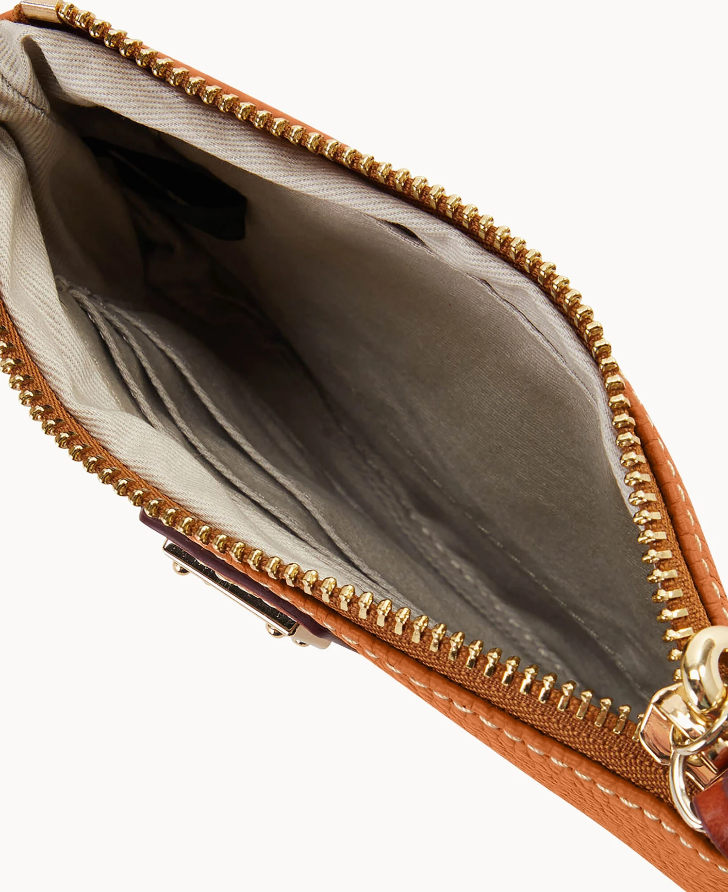 Pebble Grain Stadium Wristlet French Caramel 3 Pebble Grain Stadium Wristlet French Caramel - Image 3