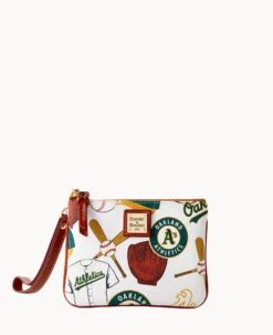 MLB Athletics Stadium Wristlet ATHLETICS -Dooney & Bourke W0279G QUMWPATNOAKA 1