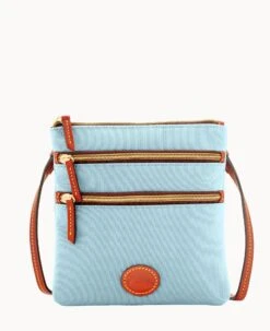 Nylon North South Triple Zip Navy 39 Nylon North South Triple Zip Navy -Dooney & Bourke W0298G INLBPATN