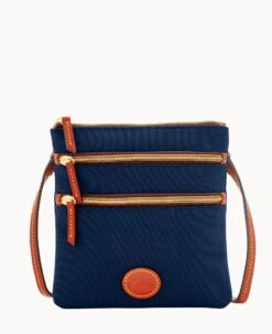 Nylon North South Triple Zip Navy 32 Nylon North South Triple Zip Navy -Dooney & Bourke W0298G INNVPATN 2